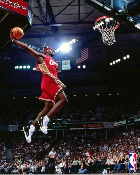 lebron james dunking on someone. LeBron James, a free agent to