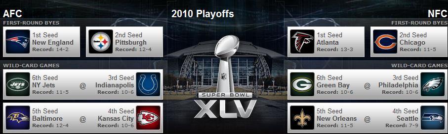 2010 nfl playoff  picture